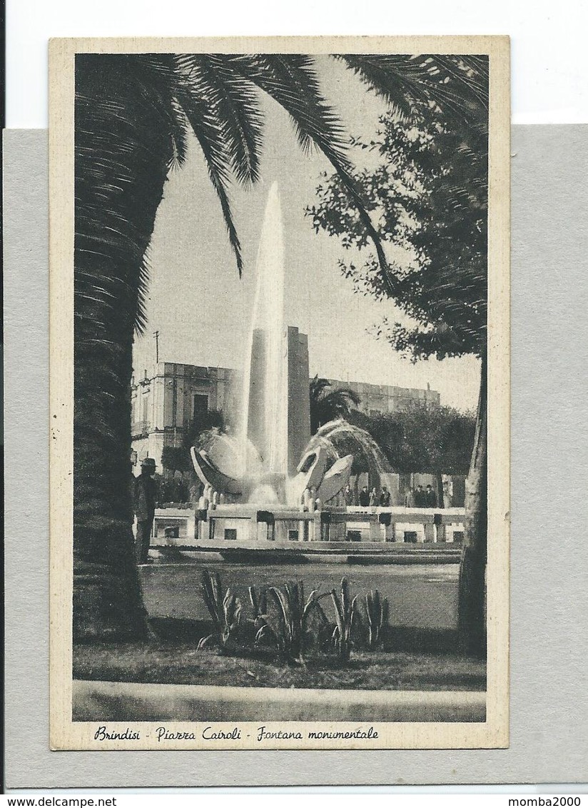 BRINDISI - Piazza Cairoli Fontana Monumentale - F/piccolo - Viagg1940 - Brindisi