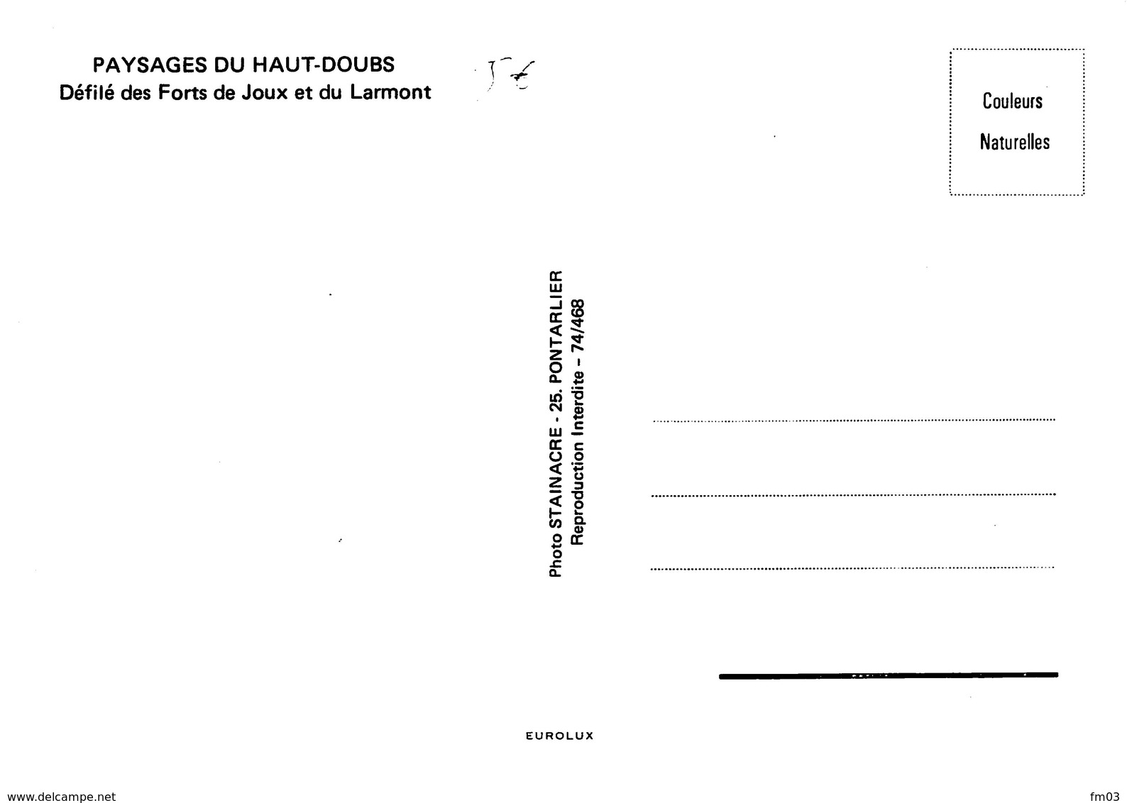 La Cluse Et Mijoux Pontarlier Stainacre - Autres & Non Classés