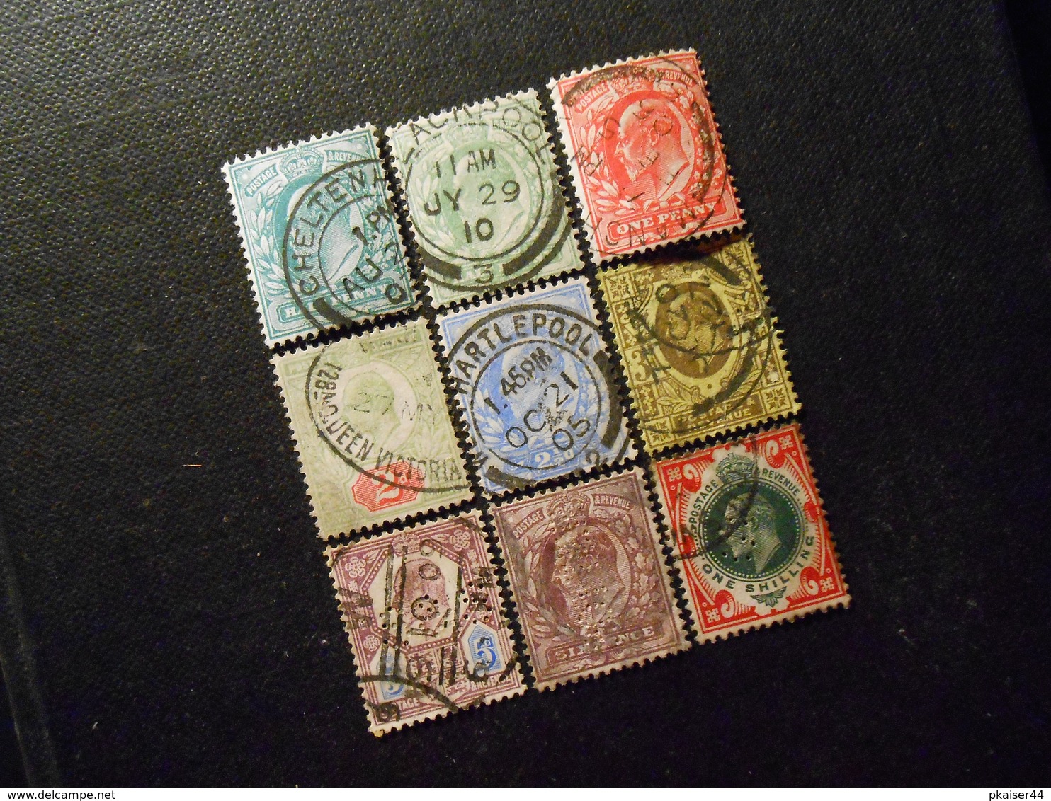 Mi 102A-104A/106A-108A/110A/111A/114A - King Edward Vll - 1902 - Mi 51,20 € - Marken Mit Perfin - Used Stamps