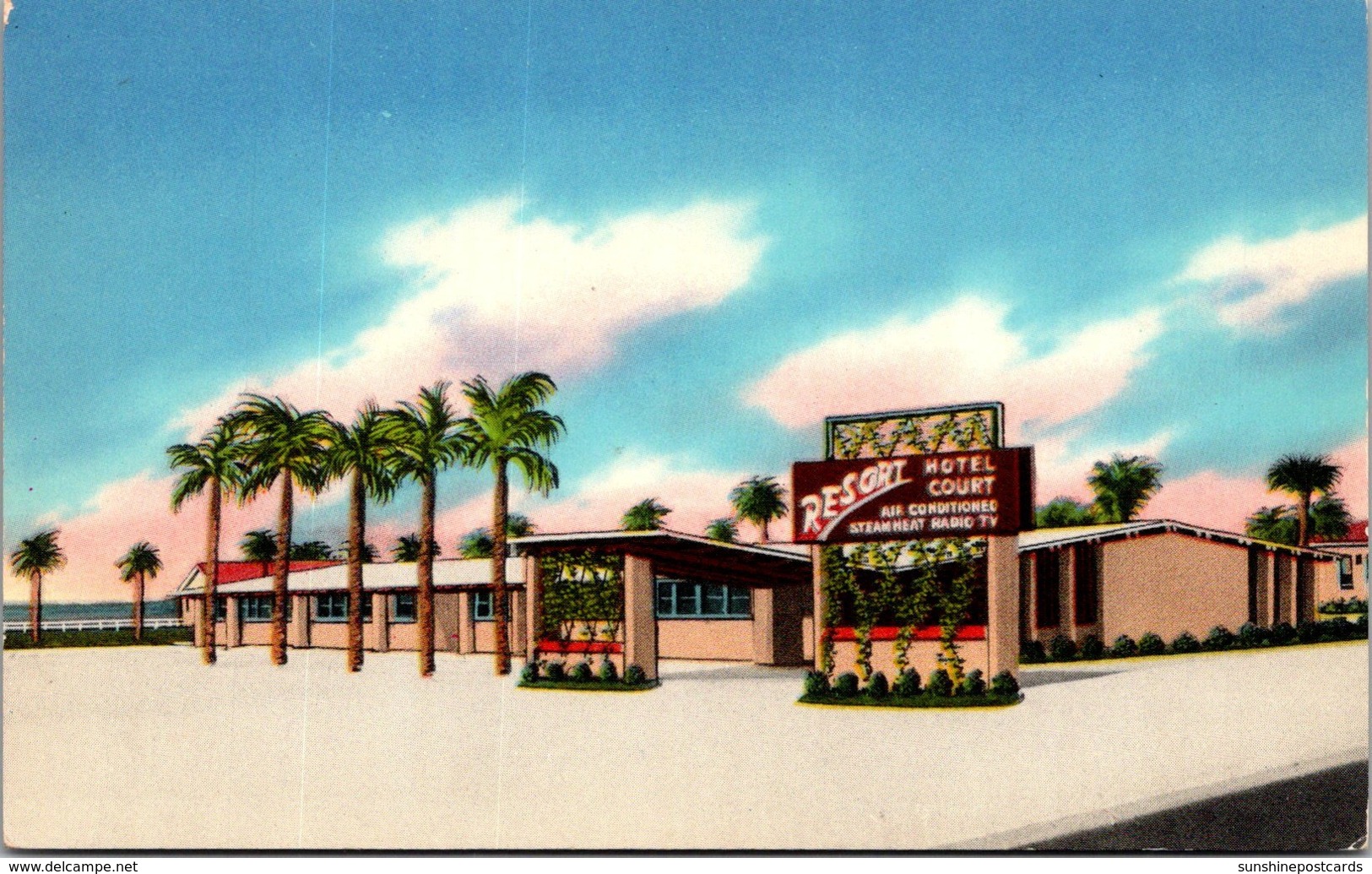 Florida Panama City Resort Hotel Court 1958 - Panama City