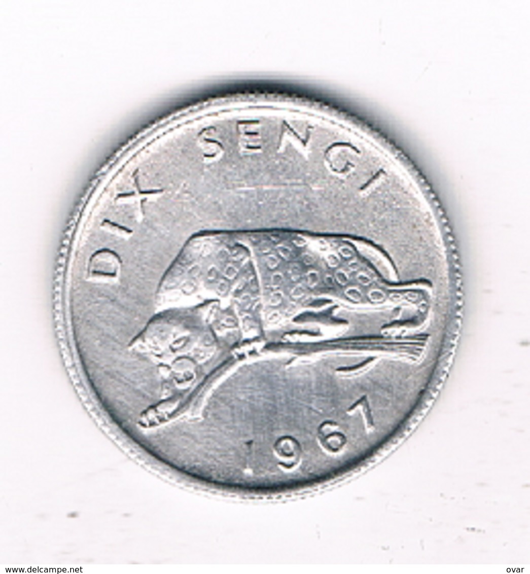 DIX SENGI 1967/ CONGO /2637/ - Congo (République 1960)
