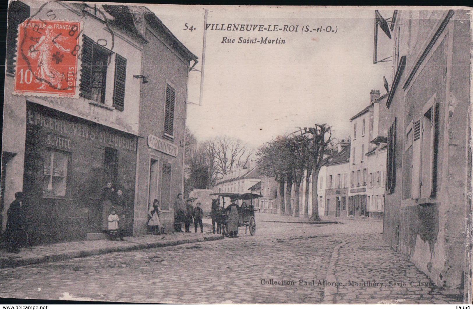 VILLENEUVE LE ROI Rue Saint-Martin (EPICERIE, BUVETTE, Le 28 7 1918) - Villeneuve Le Roi