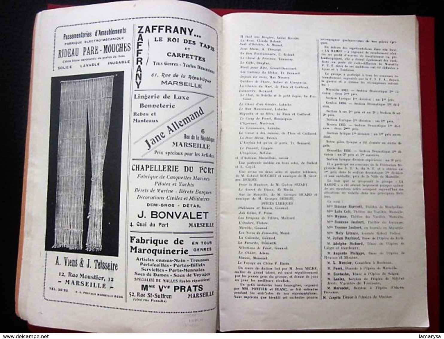 1921/1927 LA RAMPE Groupe Artistique MARSEILLE LOUIS CAYOL Fondateur THÉÂTRE AMATEUR ANCIENS ÉLÈVES DU CONSERVATOIRE