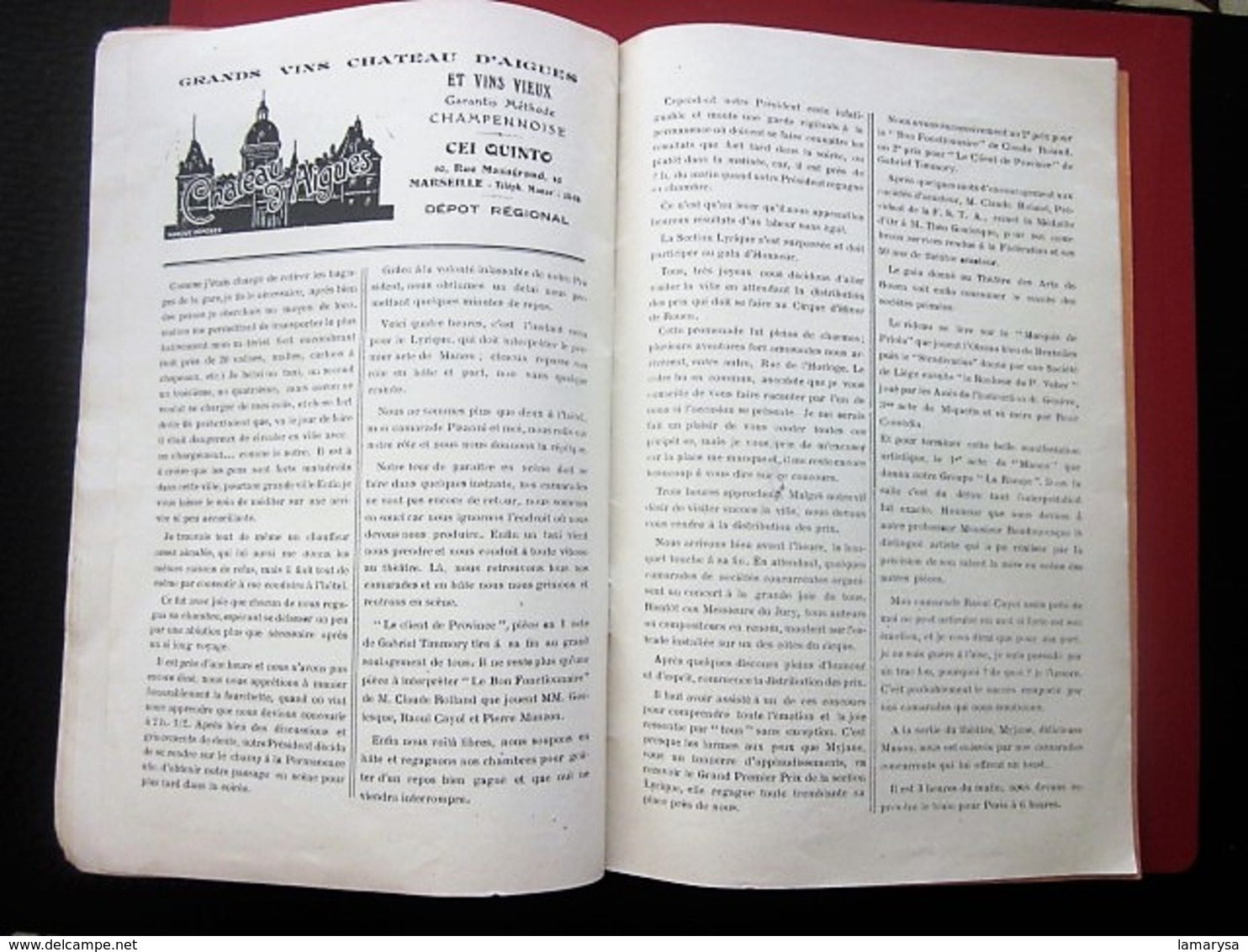 1921/1927 LA RAMPE Groupe Artistique MARSEILLE LOUIS CAYOL Fondateur THÉÂTRE AMATEUR ANCIENS ÉLÈVES DU CONSERVATOIRE