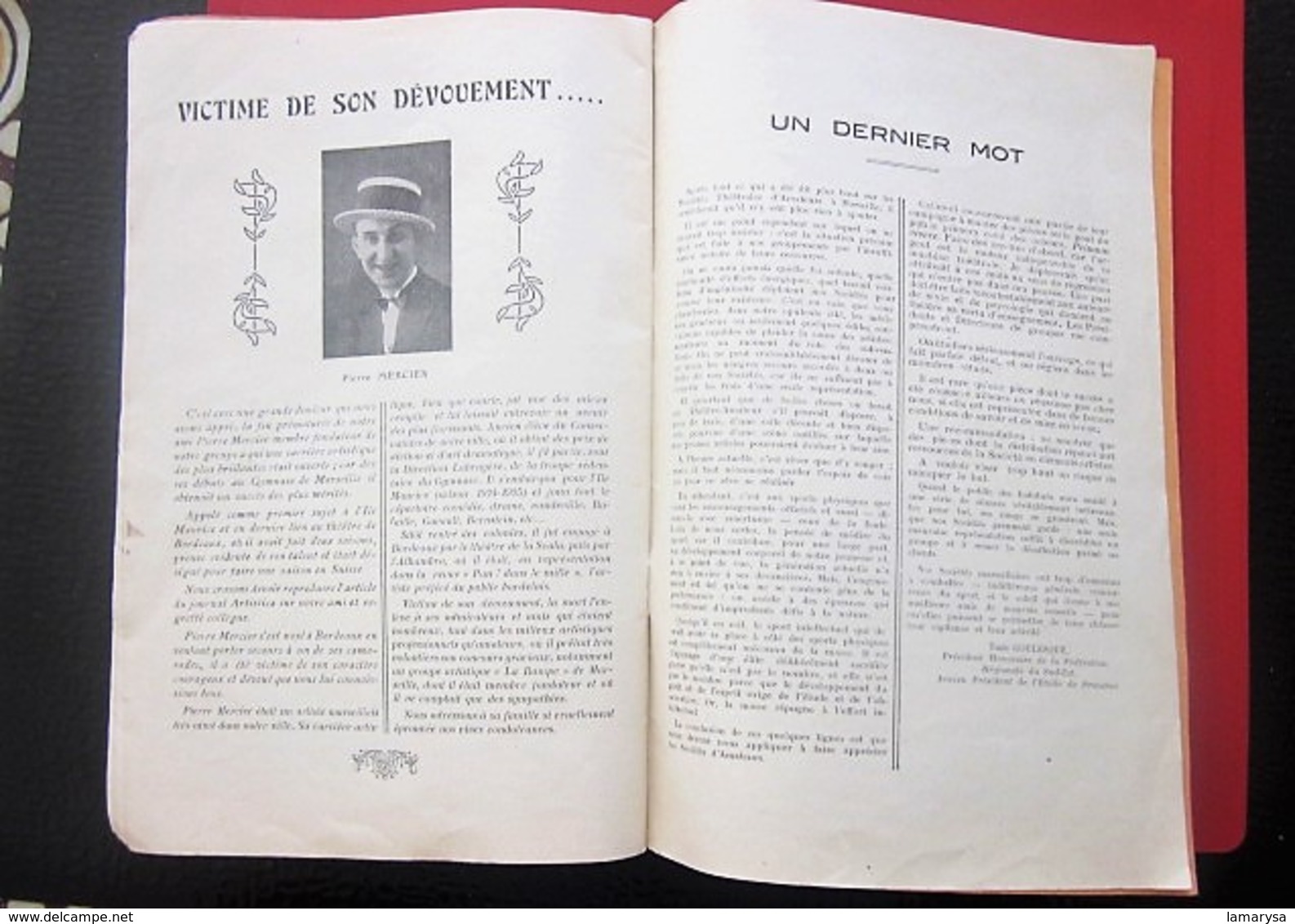 1921/1927 LA RAMPE Groupe Artistique MARSEILLE LOUIS CAYOL Fondateur THÉÂTRE AMATEUR ANCIENS ÉLÈVES DU CONSERVATOIRE