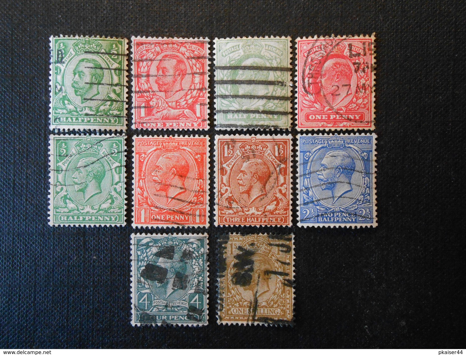 Mi 121llX/124llX/103A/104A/154X/155X/156X/158X/160X/165X - King Georg V. - 1902/24 - Used Stamps