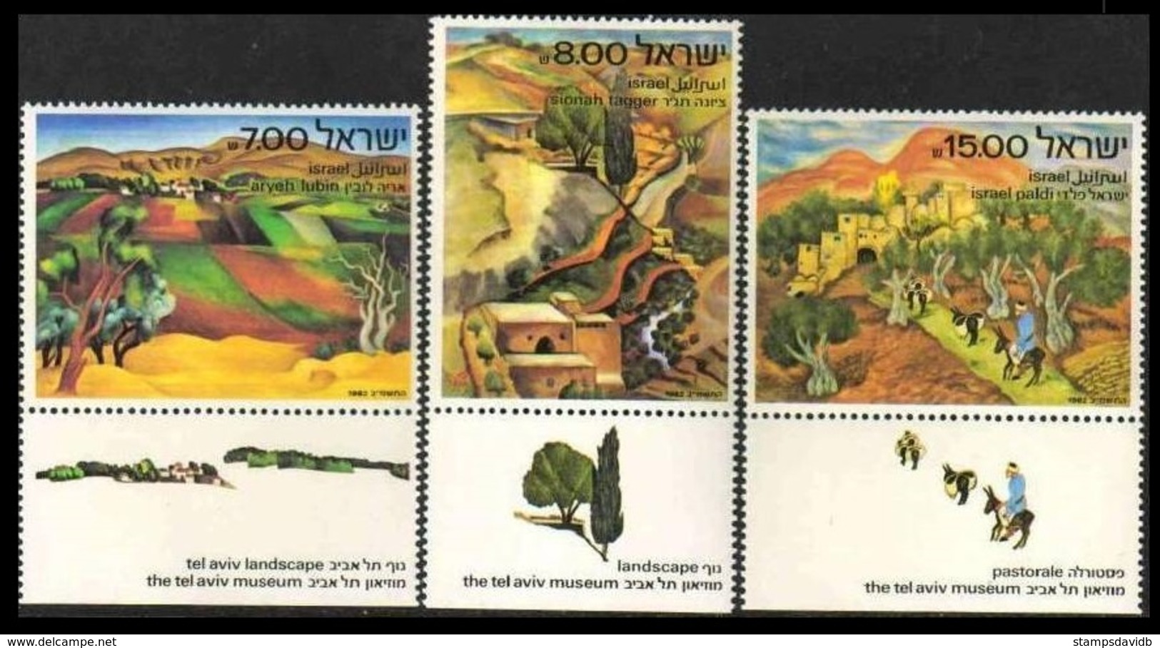 1982	Israel	881-883	Landscapes		3,50 € - Used Stamps (with Tabs)