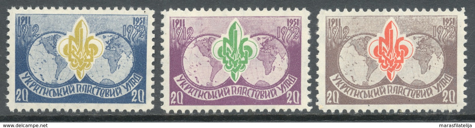 Ukraina, 1952, UKRAINIAN PLASTOVA POST, Set Of 3 - Ukraine