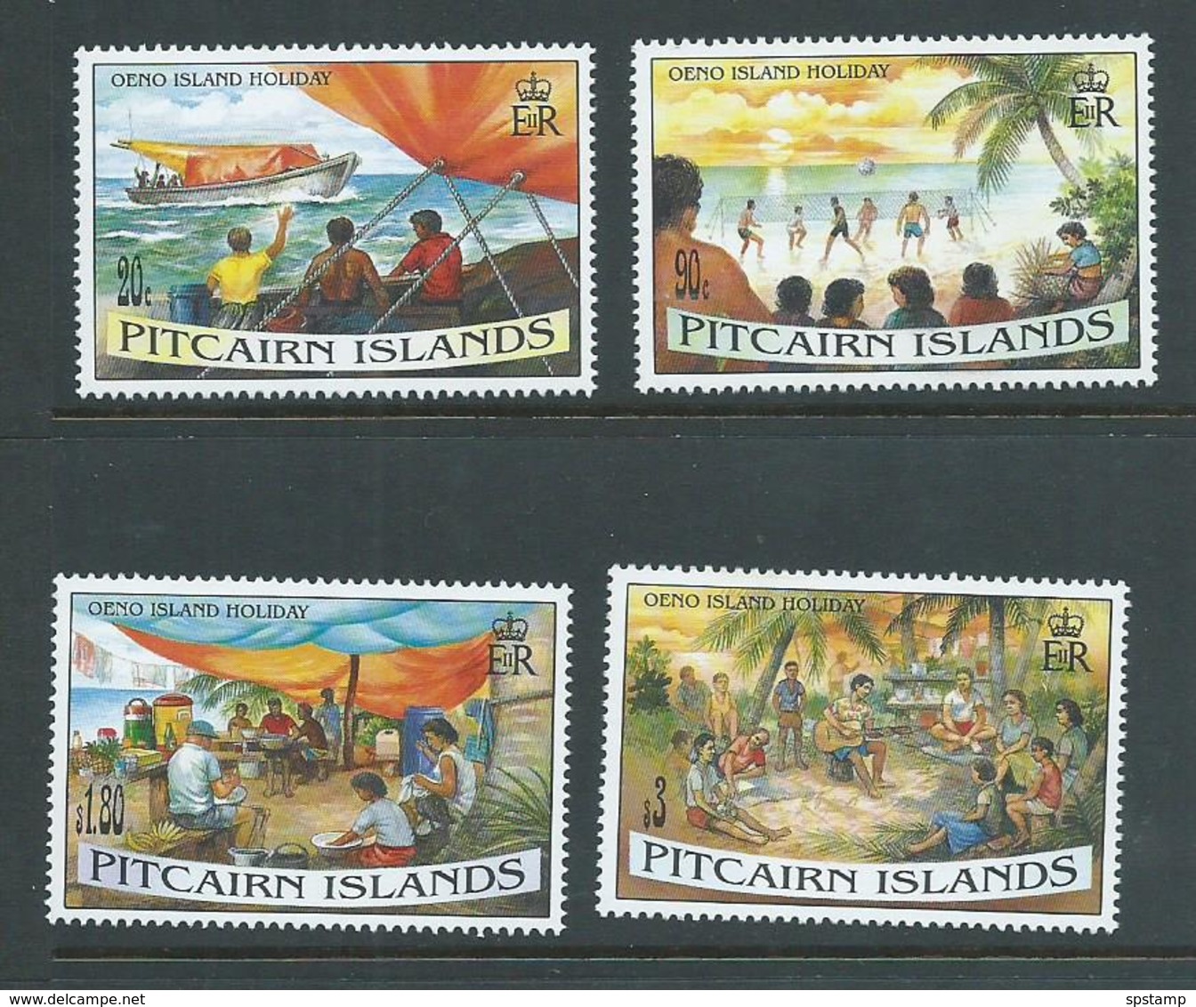 Pitcairn Islands 1995 Oeno Island Holidays Set 4 MNH - Pitcairn Islands