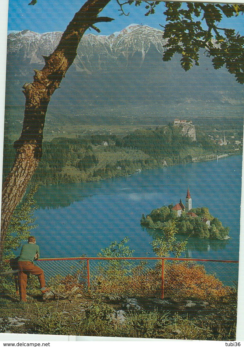 (SLOVENIA)GOLF HOTEL BLED -COLORI - 1972-TIMBRO POSTE TARGHETTA, - Slovenia