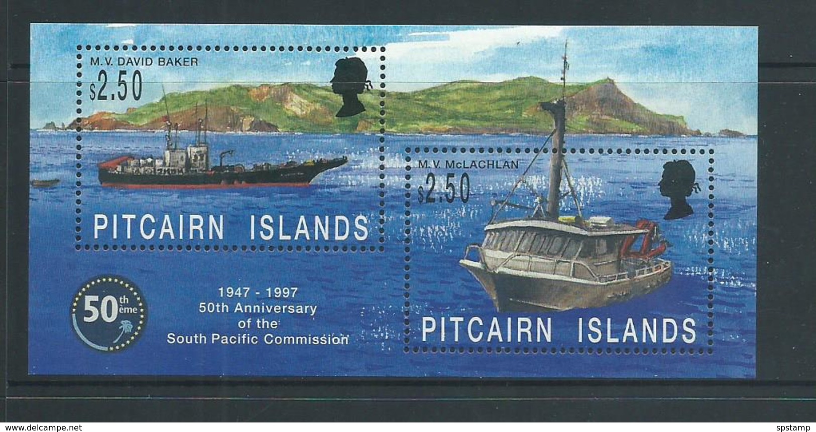 Pitcairn Islands 1997 Ship / South Pacific Commission Miniature Sheet MNH - Islas De Pitcairn