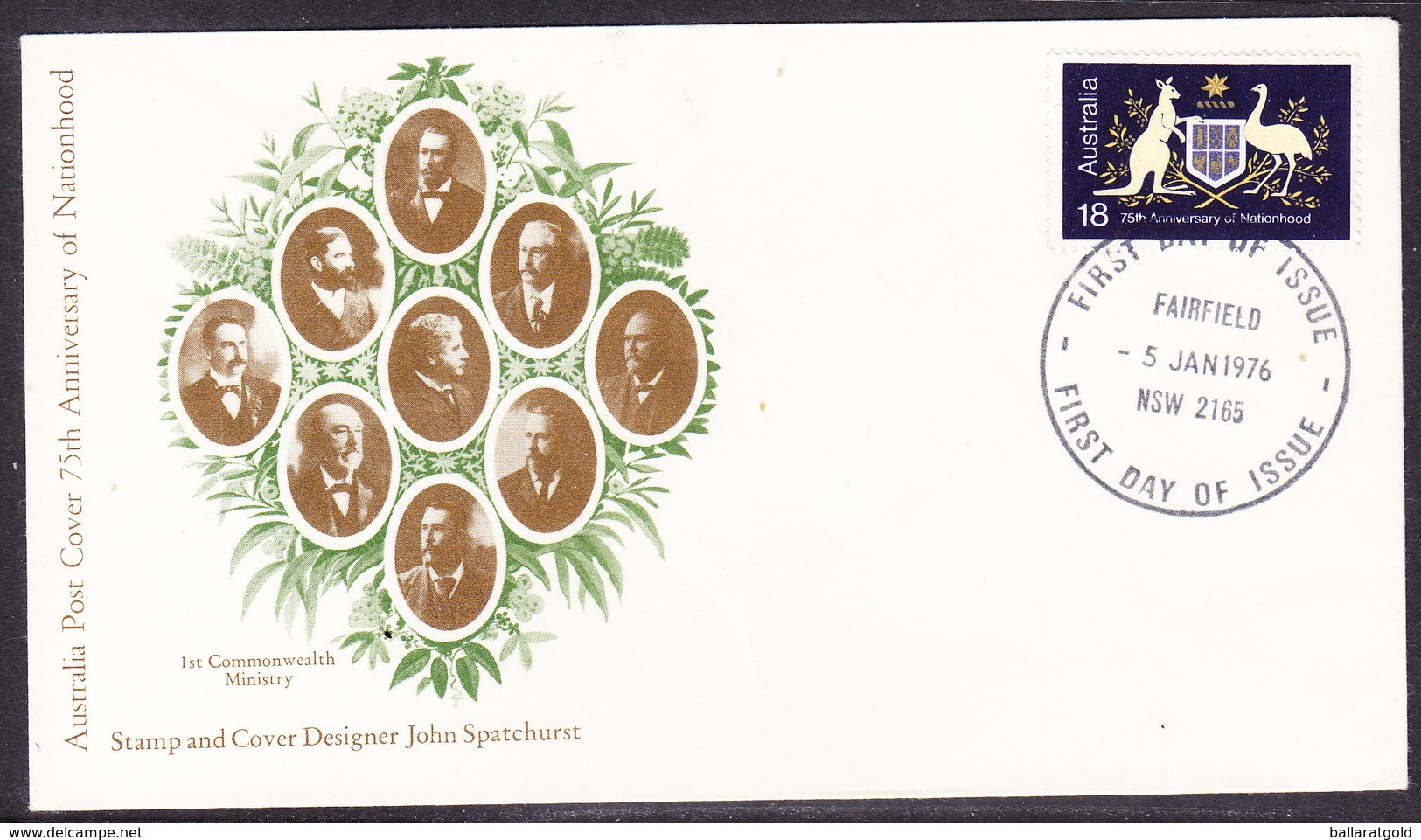 Australia 1976 Nationhood First Day Cover - Cancellation - Fairfield NSW 2156 - Premiers Jours (FDC)