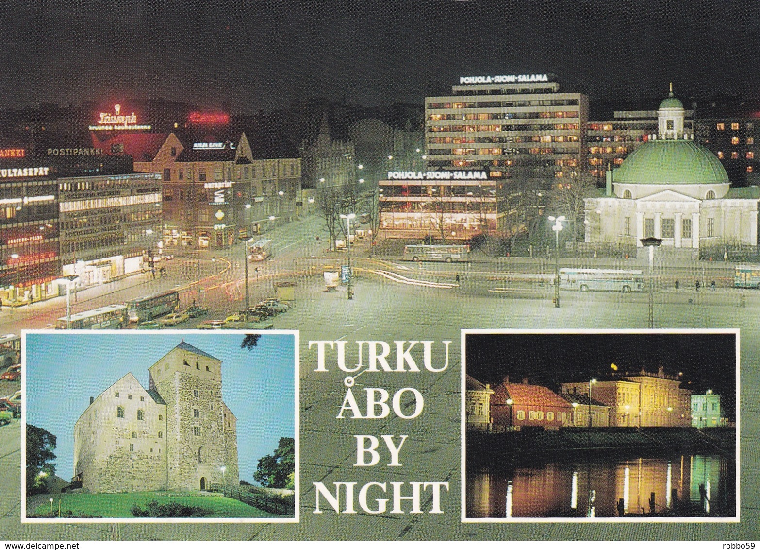 Finland Turku Abo By Night Postcard Unused Good Condition - Finlande