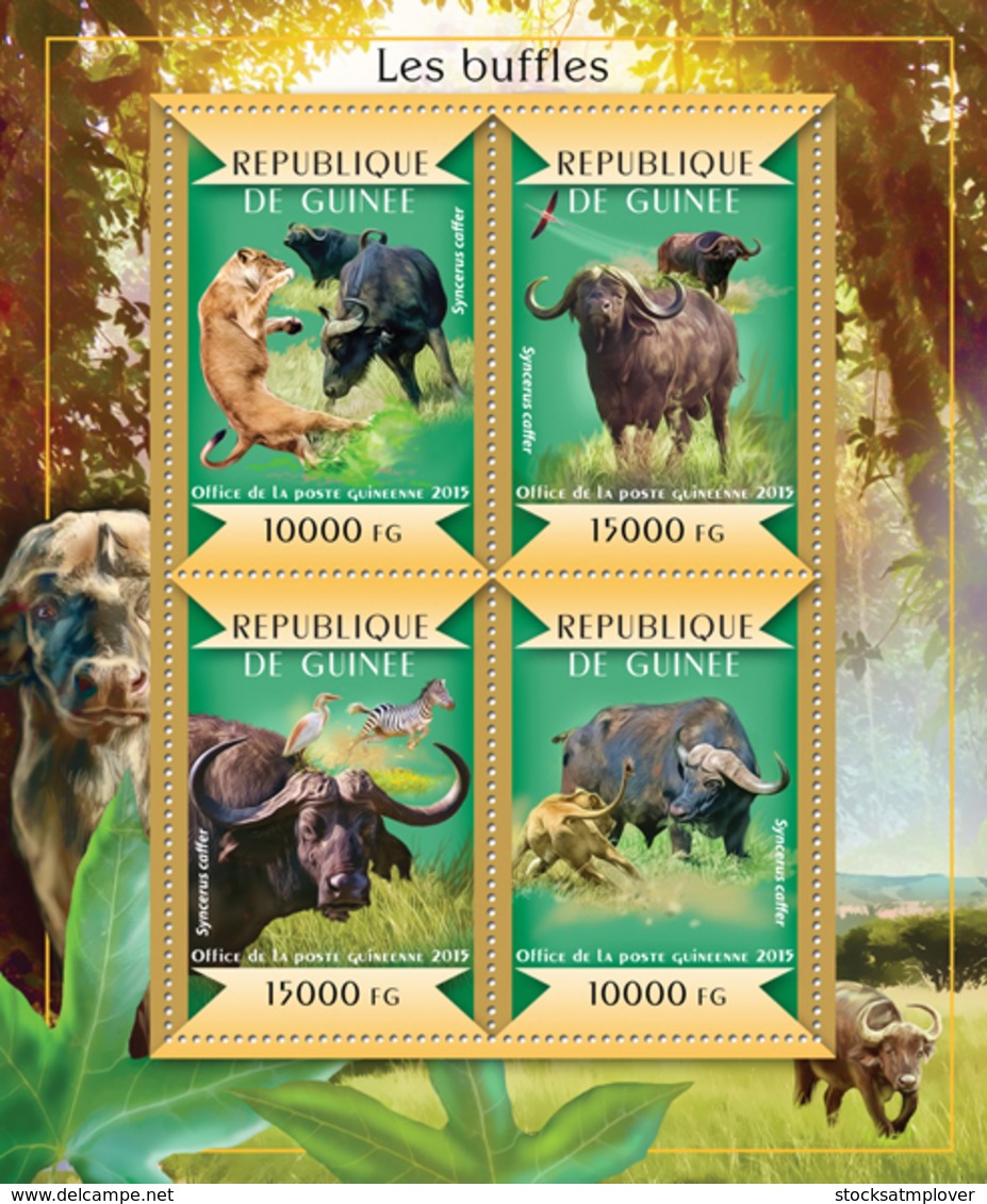 Guinea 2015  Fauna Buffalos - Guinée (1958-...)