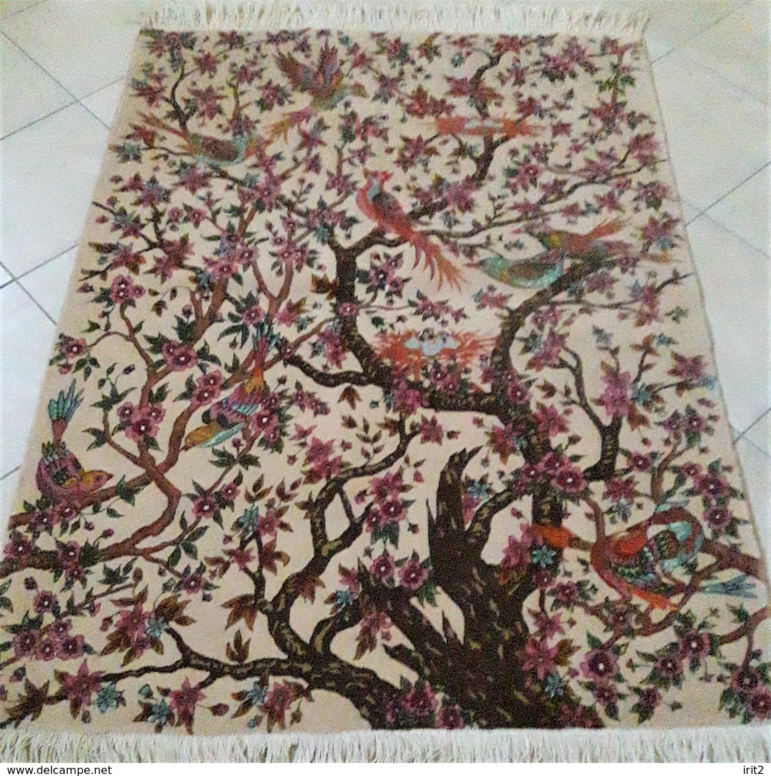 Persia-Iran-Tappeto Persiano Tabriz 60 Raj,Lana Kurk Misto Seta  Extra Fine, Particolare Disegno Della Natura!Mixed Silk - Rugs, Carpets & Tapestry