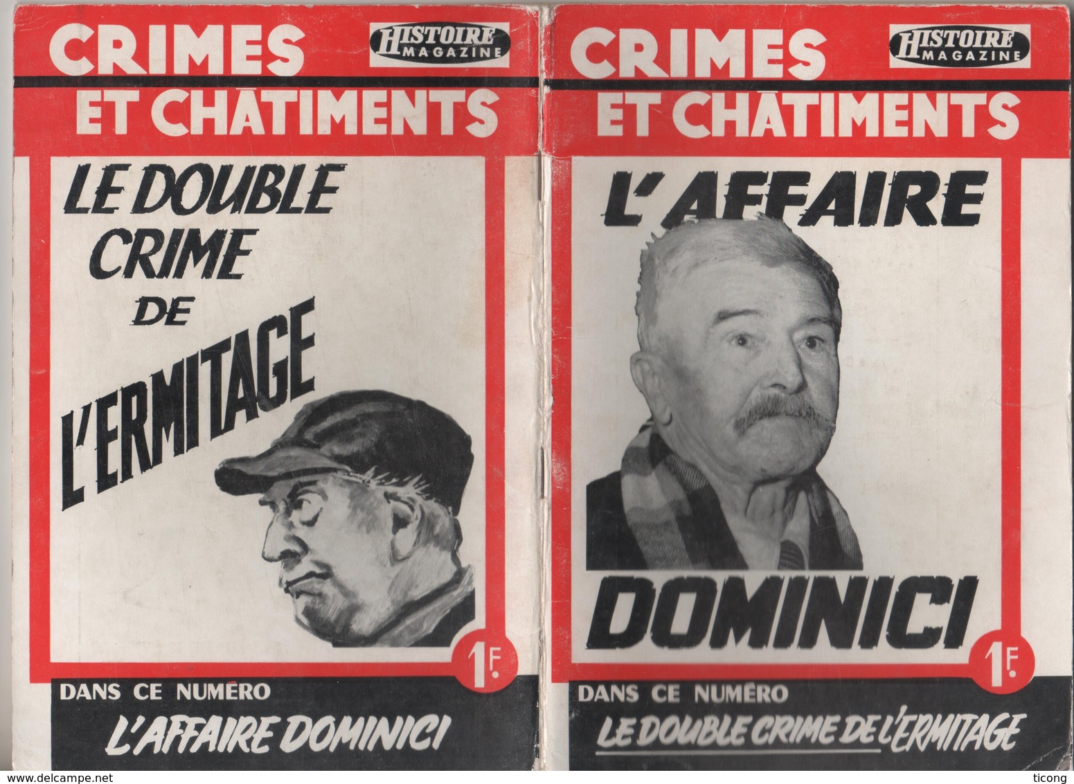 CRIMES ET CHATIMENTS - L AFFAIRE DOMINICI, DOUBLE CRIME DE L ERMITAGE, MAGAZINE POLICIER DES ANNEES 60 ( (52 PAGES ) - Geschiedenis