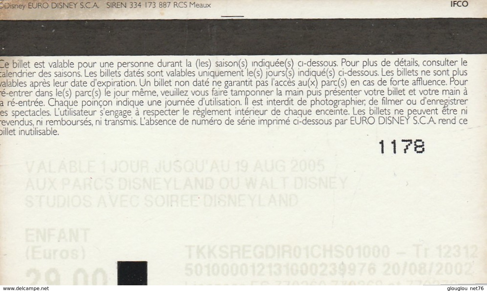 PASSEPORT DISNEY......ENFNAT - Passaporti  Disney