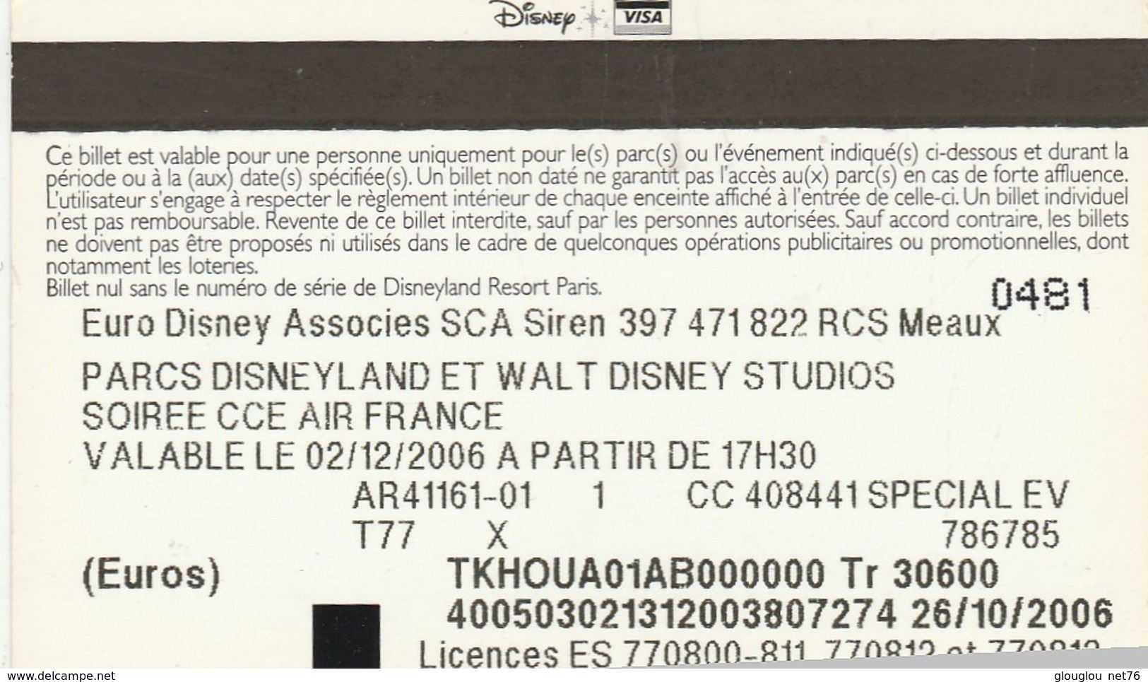 PASSEPORT DISNEY.....SOIREE CCE AIR FRANCE - Passeports Disney