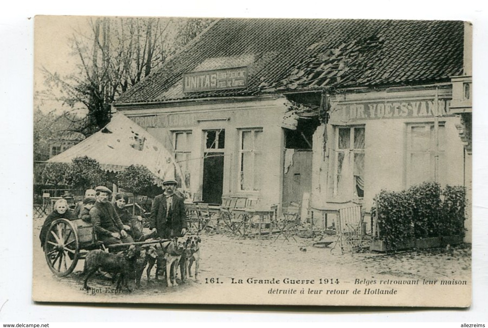 CPA  Militaria : Belges Rentrant De Hollande Avec Voiture à Chiens   A  VOIR  !!!!!!! - Guerra 1914-18