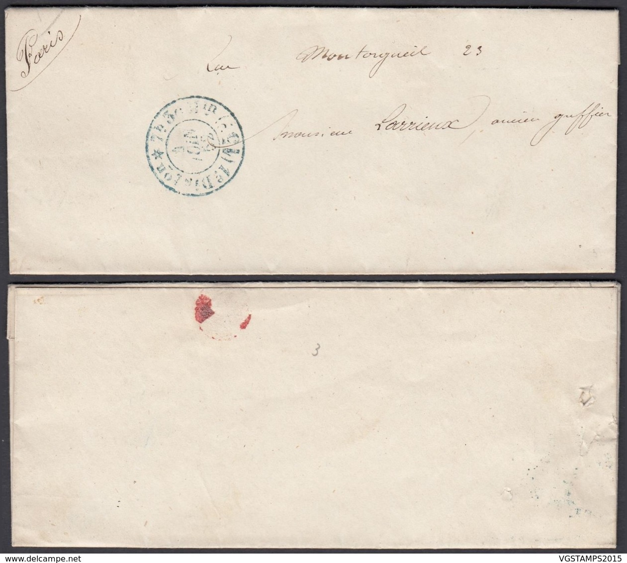 France 1852 - Paris Taxe 15C (5G) DC 2189 - Sonstige & Ohne Zuordnung