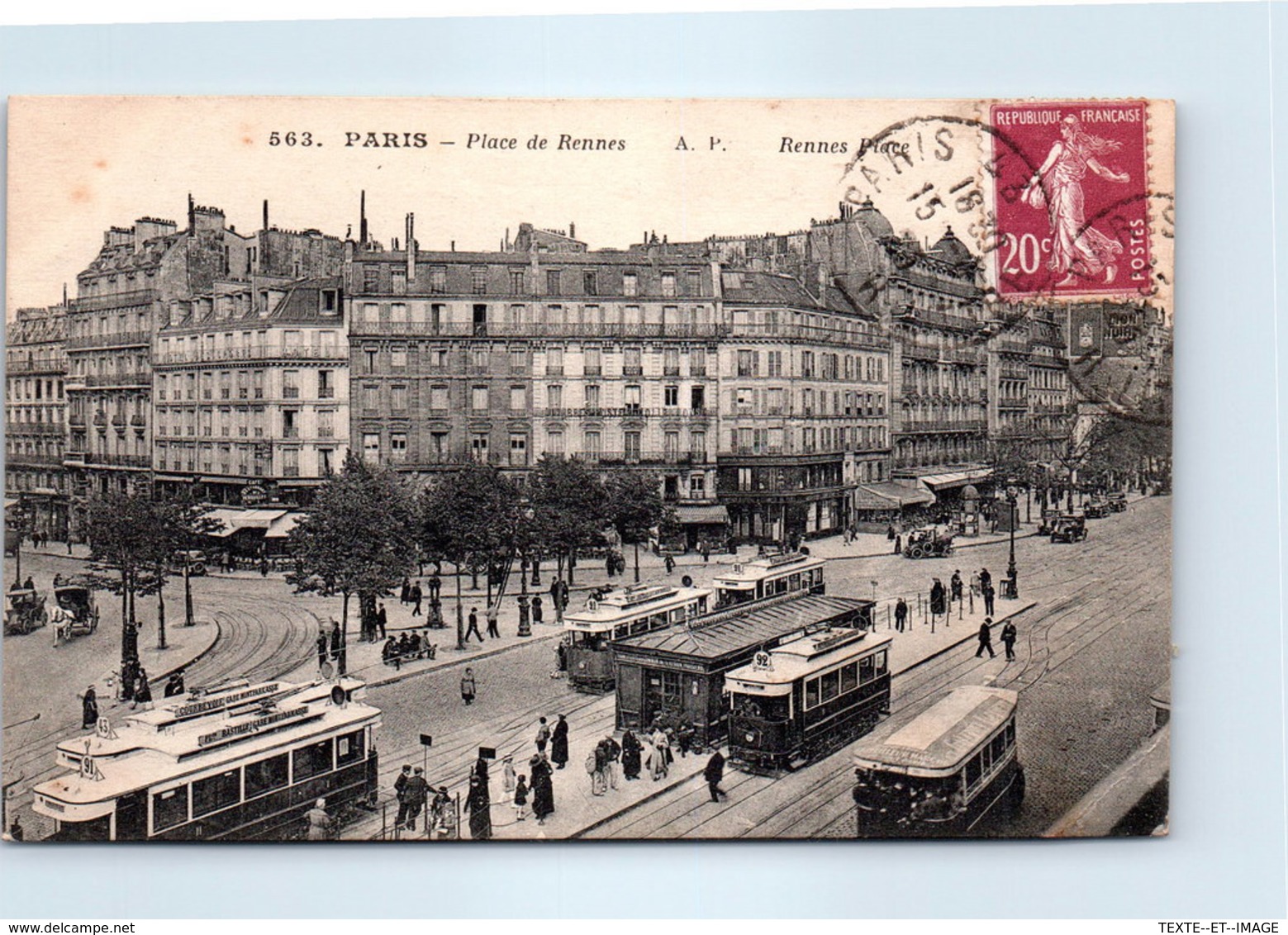 75 PARIS - Place De Rennes - Autres & Non Classés