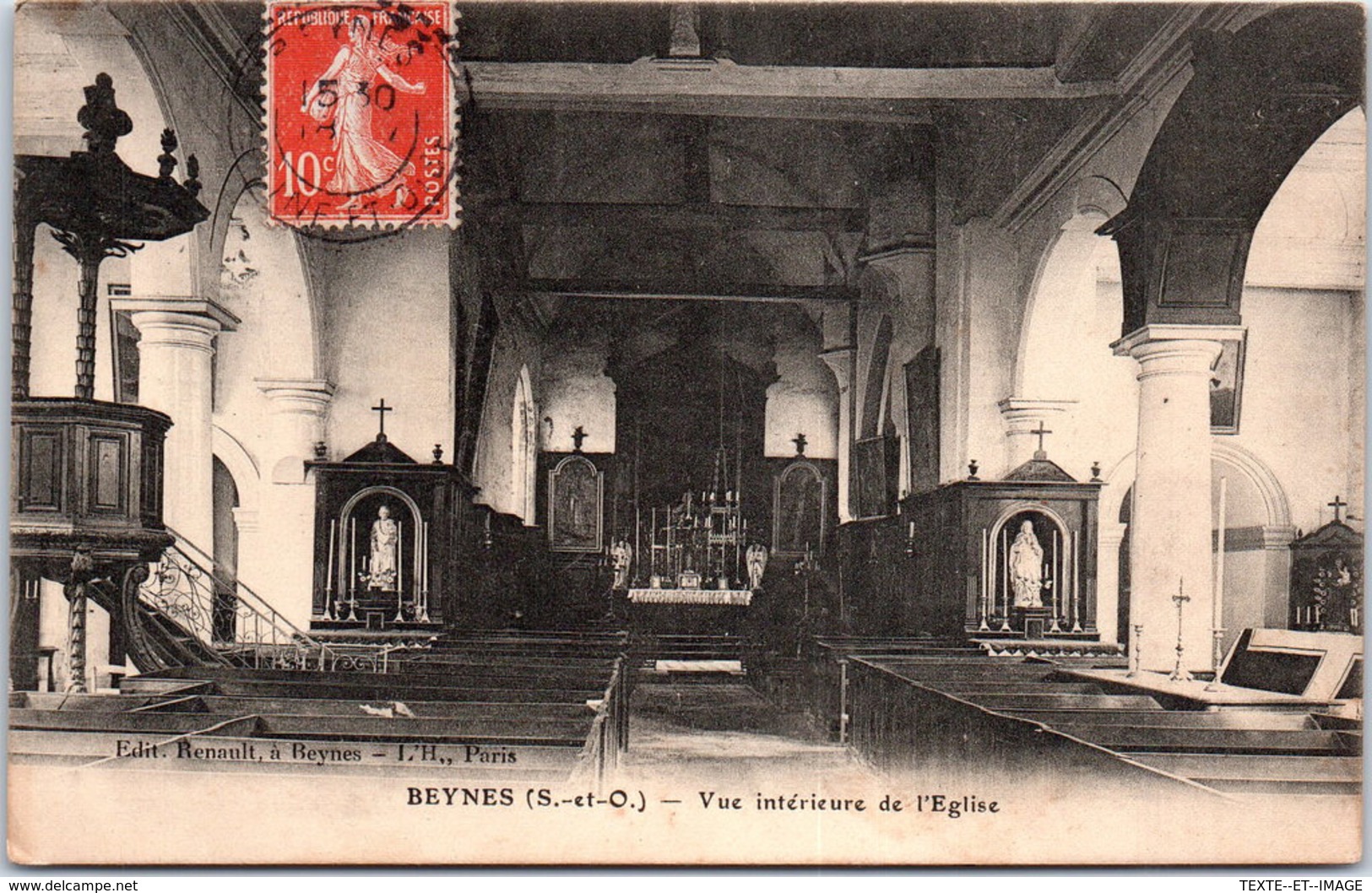 78 BEYNES - Vue Intérieure De L'église - Beynes