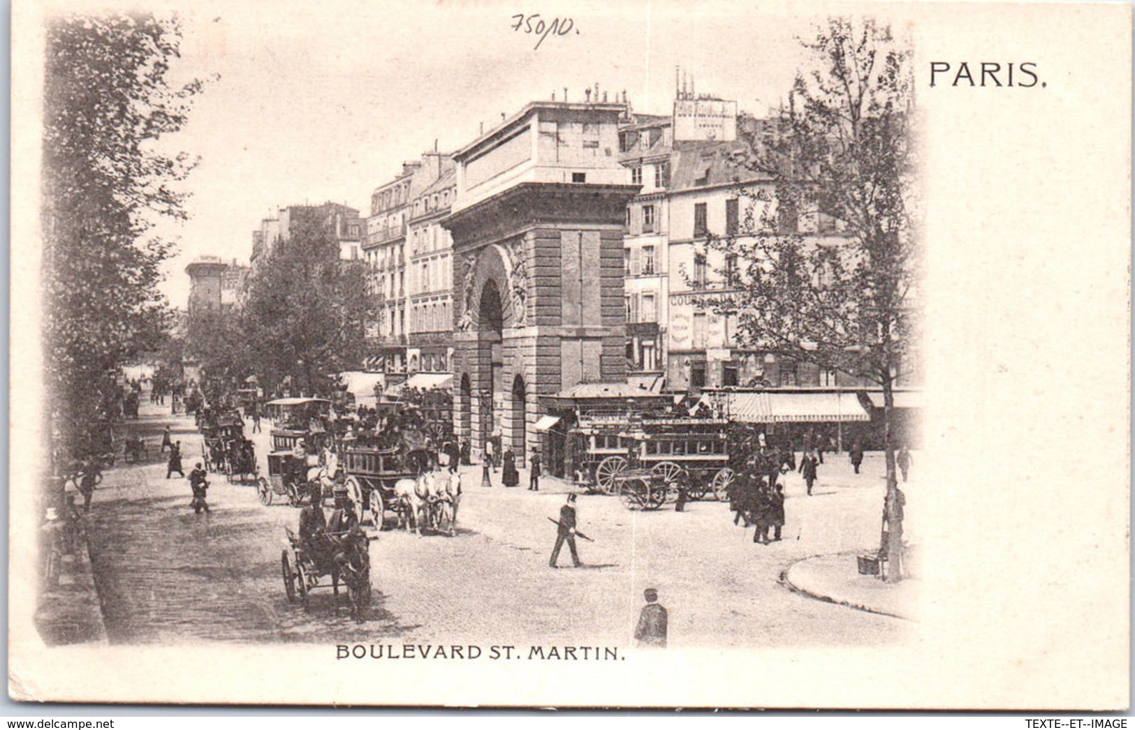 75 PARIS - Boulevard St Martin - Autres & Non Classés