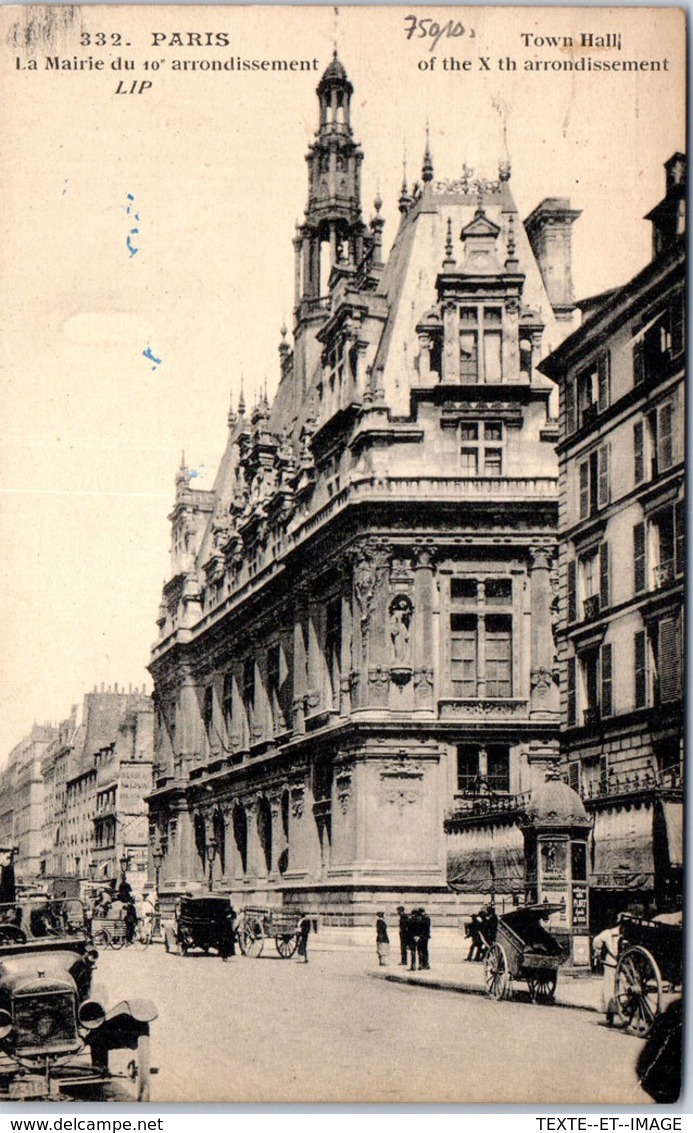 75 PARIS - La Mairie Du 10em Arrondissement - Autres & Non Classés