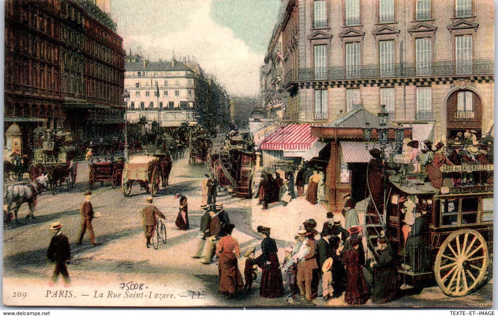 75 PARIS - La Rue Saint Lazare - Autres & Non Classés