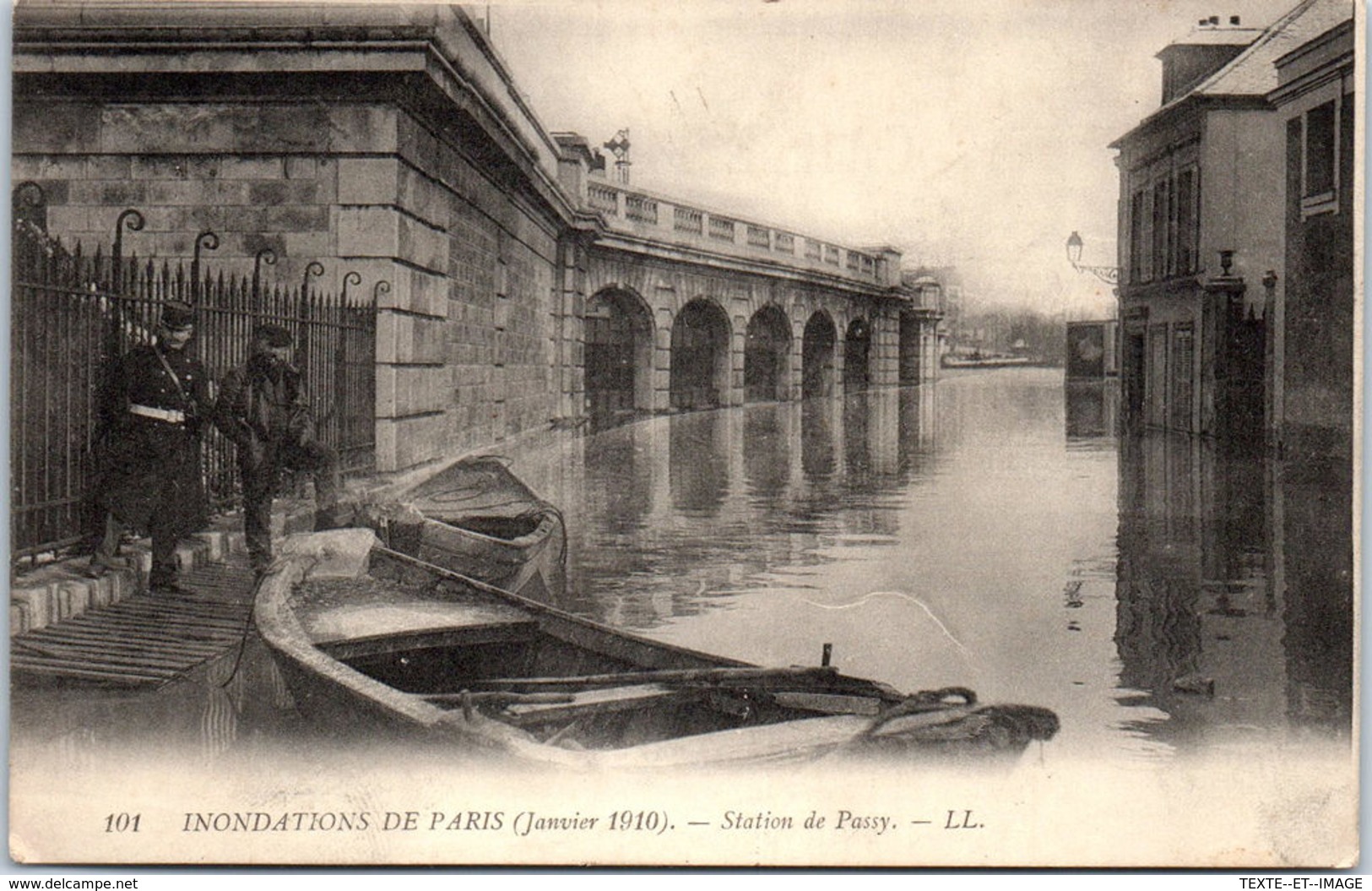 75 PARIS - Station De Passy Aux Inondations De Janvier 1910 - Autres & Non Classés