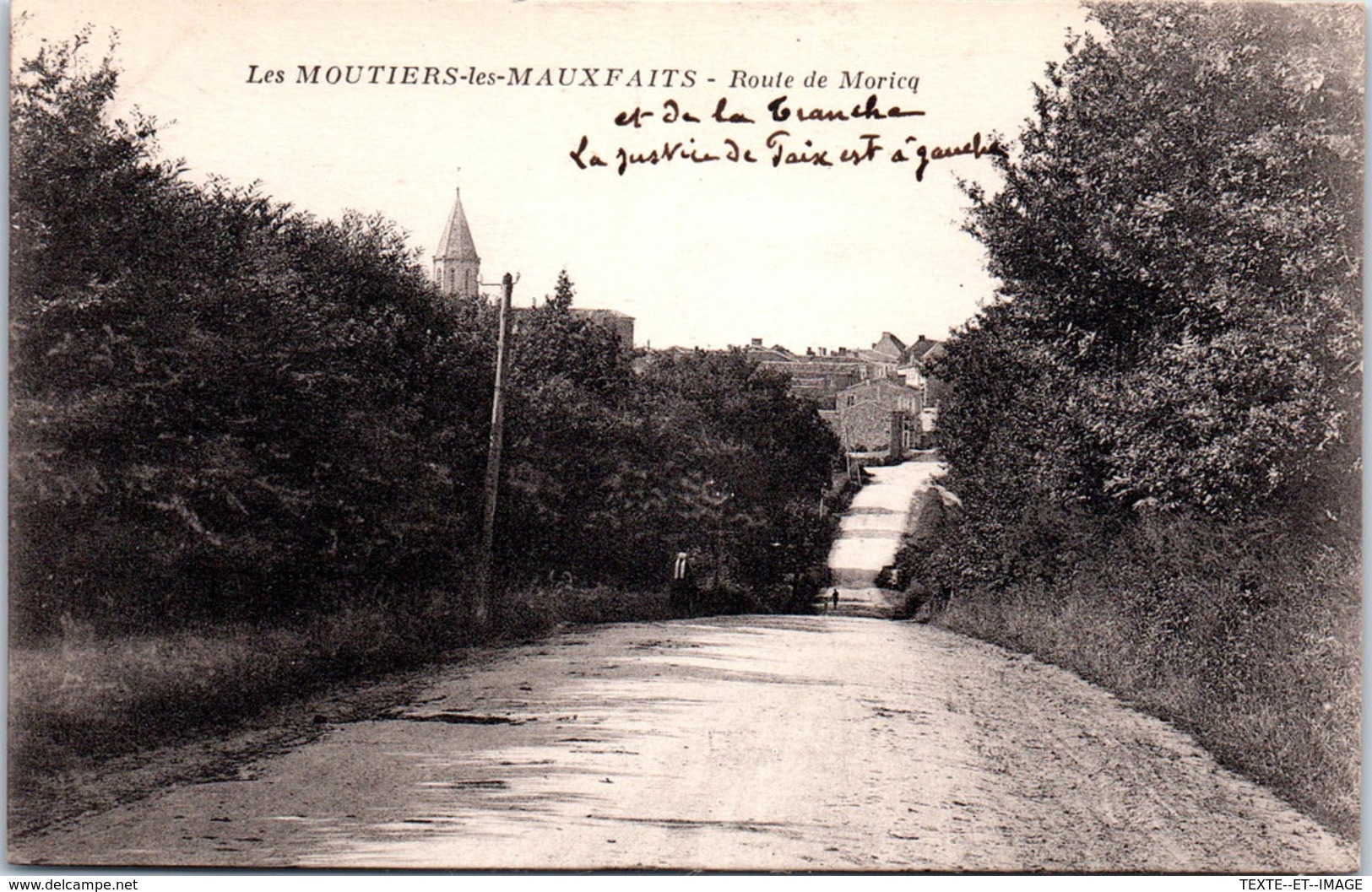 85 LES MOUTIERS LES MAUXFAITS - Route De Moricq - Moutiers Les Mauxfaits