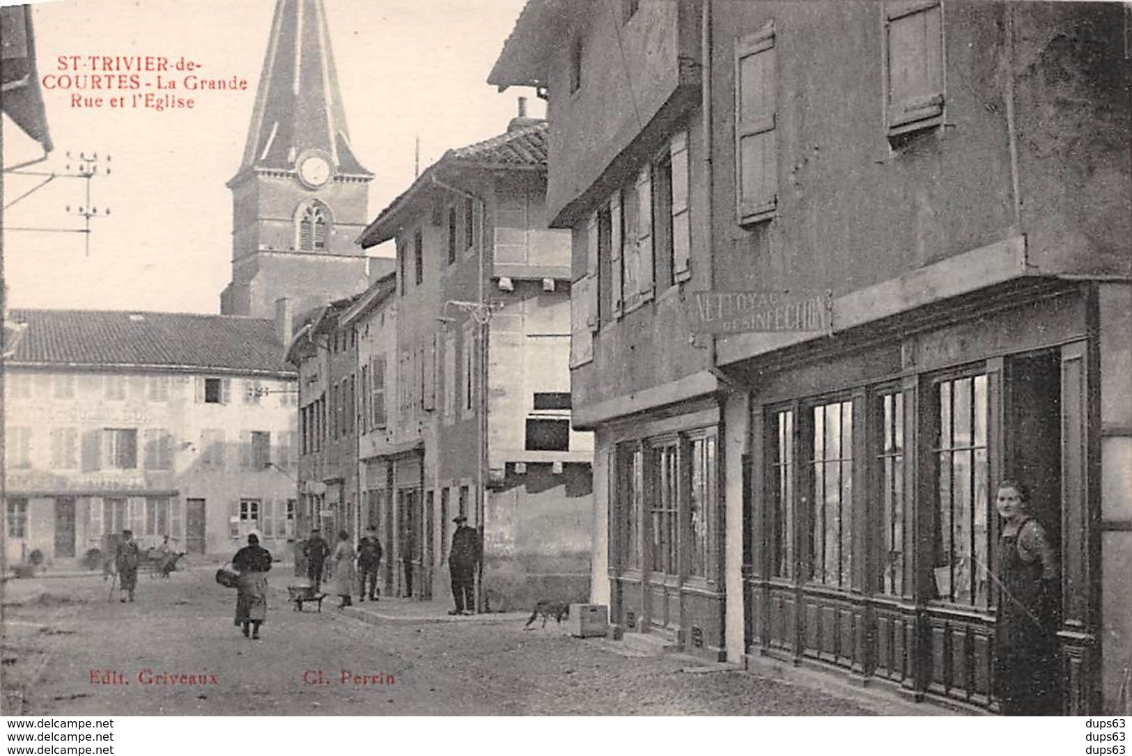 SAINT TRIVIER DE COURTES - La Grande Rue Et L'Eglise - Très Bon état - Sin Clasificación