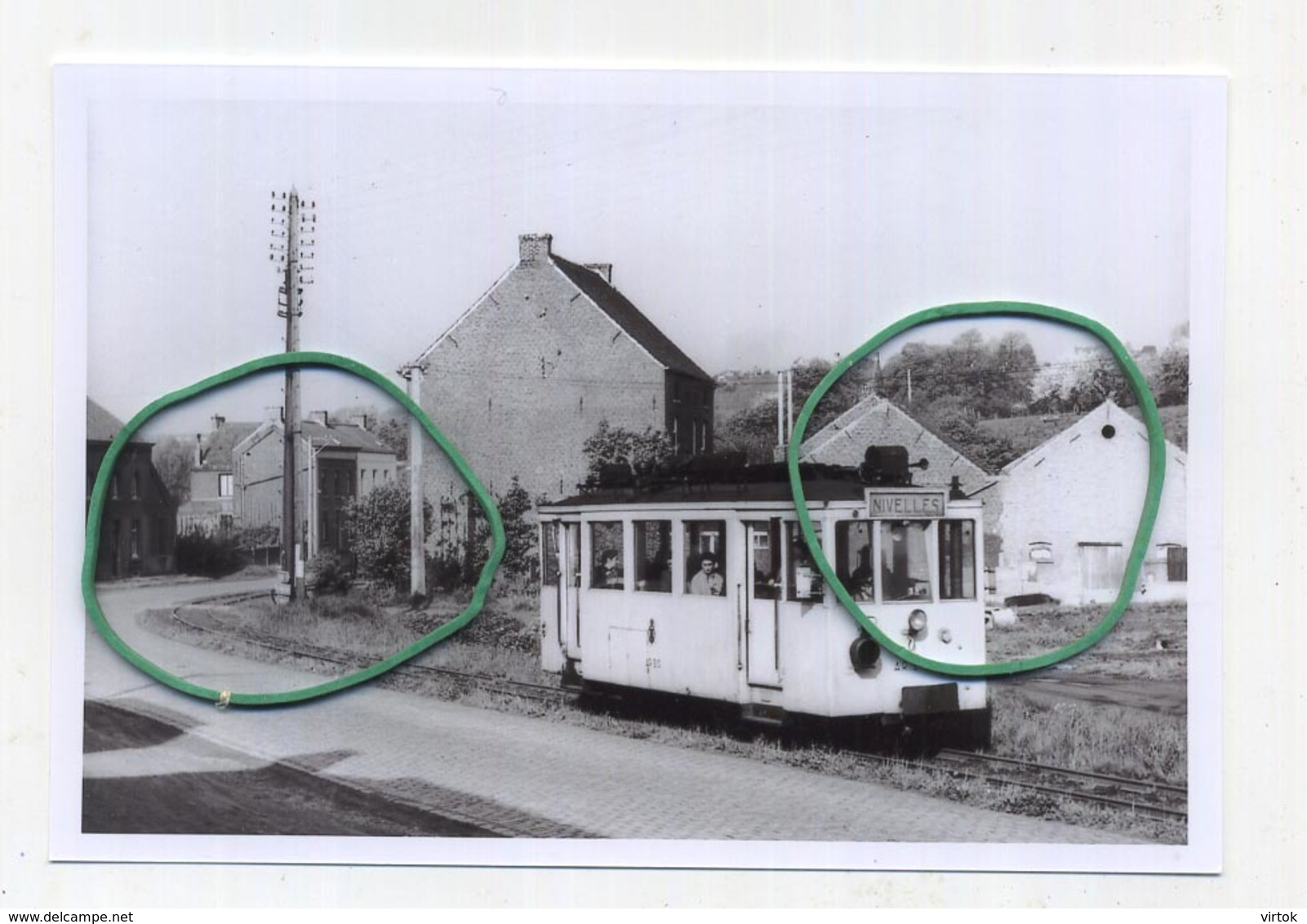ITTRE : Village Ligne Virginal-Nivelles (TRAM)  Photo De Vieux Cliché 1958-  Foto Van Oude Cliché 1958 - (15 X 10 Cm) - Lasne