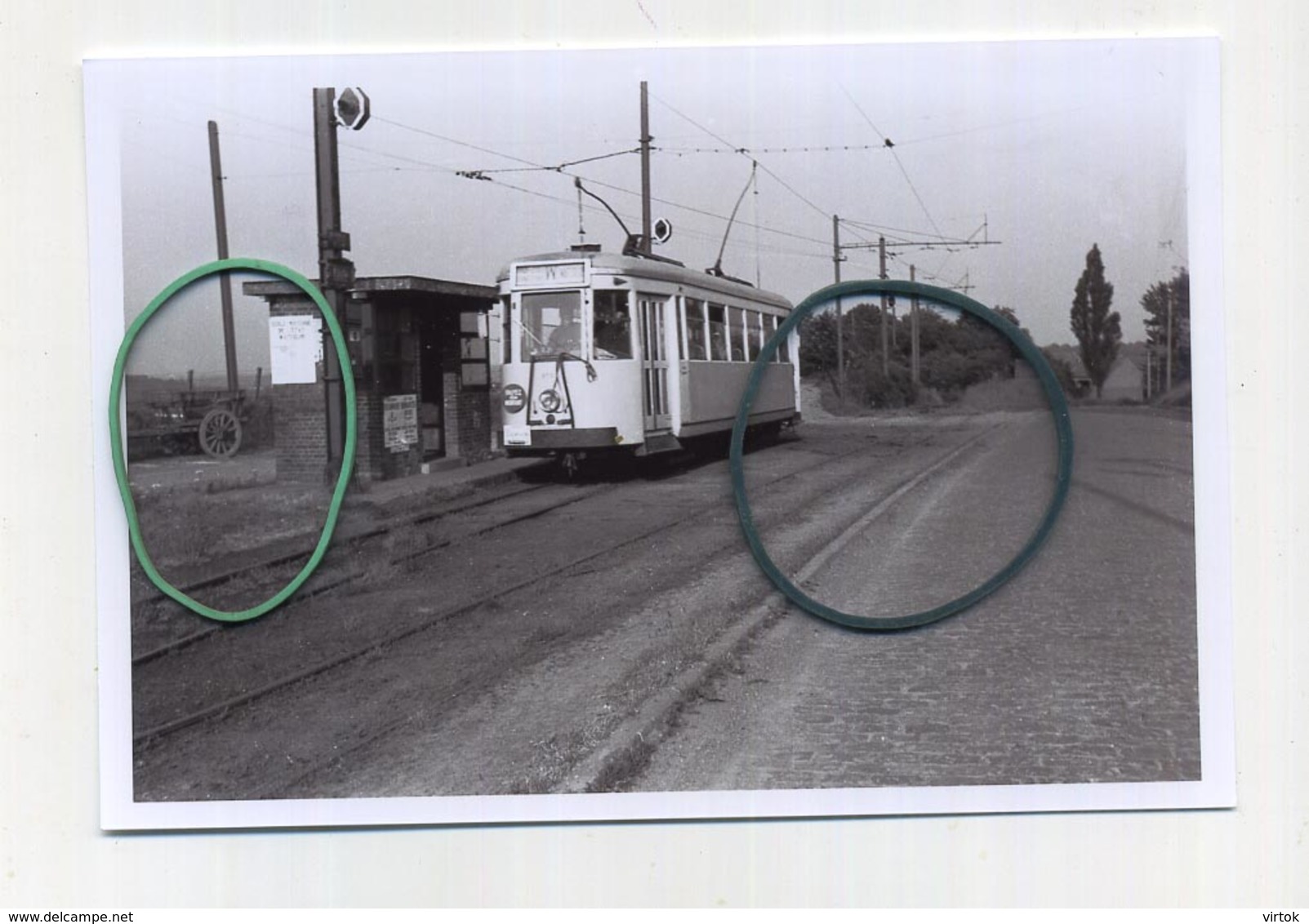 PLANCENOIT: Vue De La Station En Direction Wavre (TRAM) Photo De Vieux Cliché - Foto Van Oude Cliché 1964 (15 X 10 Cm) - Lasne