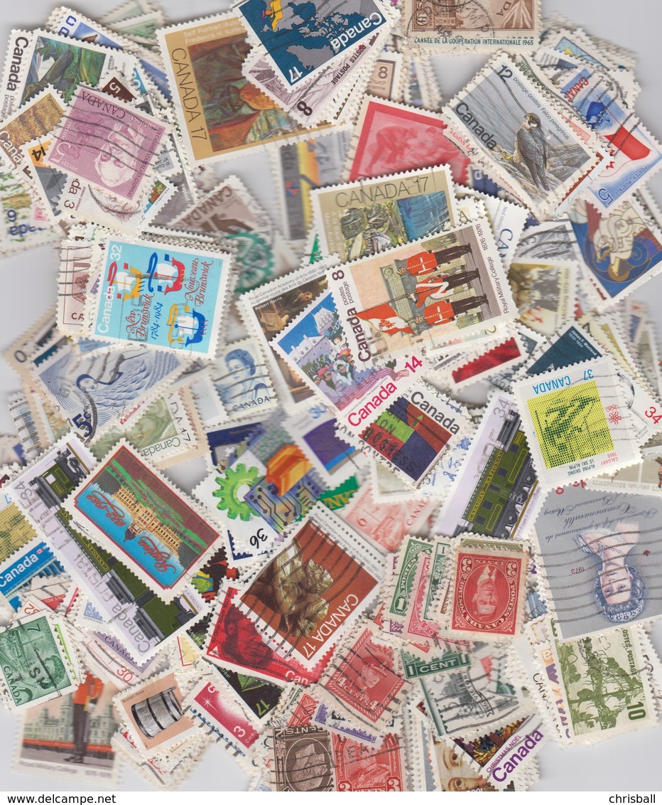 Canada Stamps 300 Different Used Collection - Collections