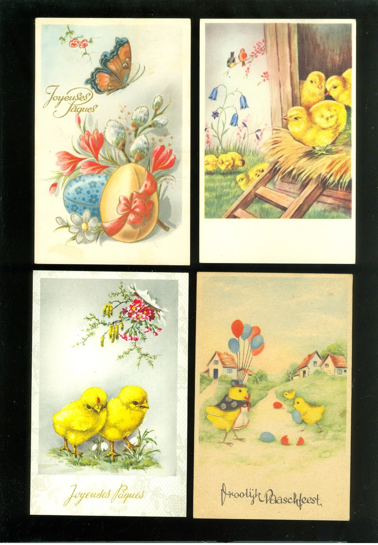 Beau Lot De 60 Cartes Postales De Fantaisie  Pâques   Mooi Lot 60 Postkaarten Van Fantasie  Pasen -  60 Scans - 5 - 99 Postkaarten