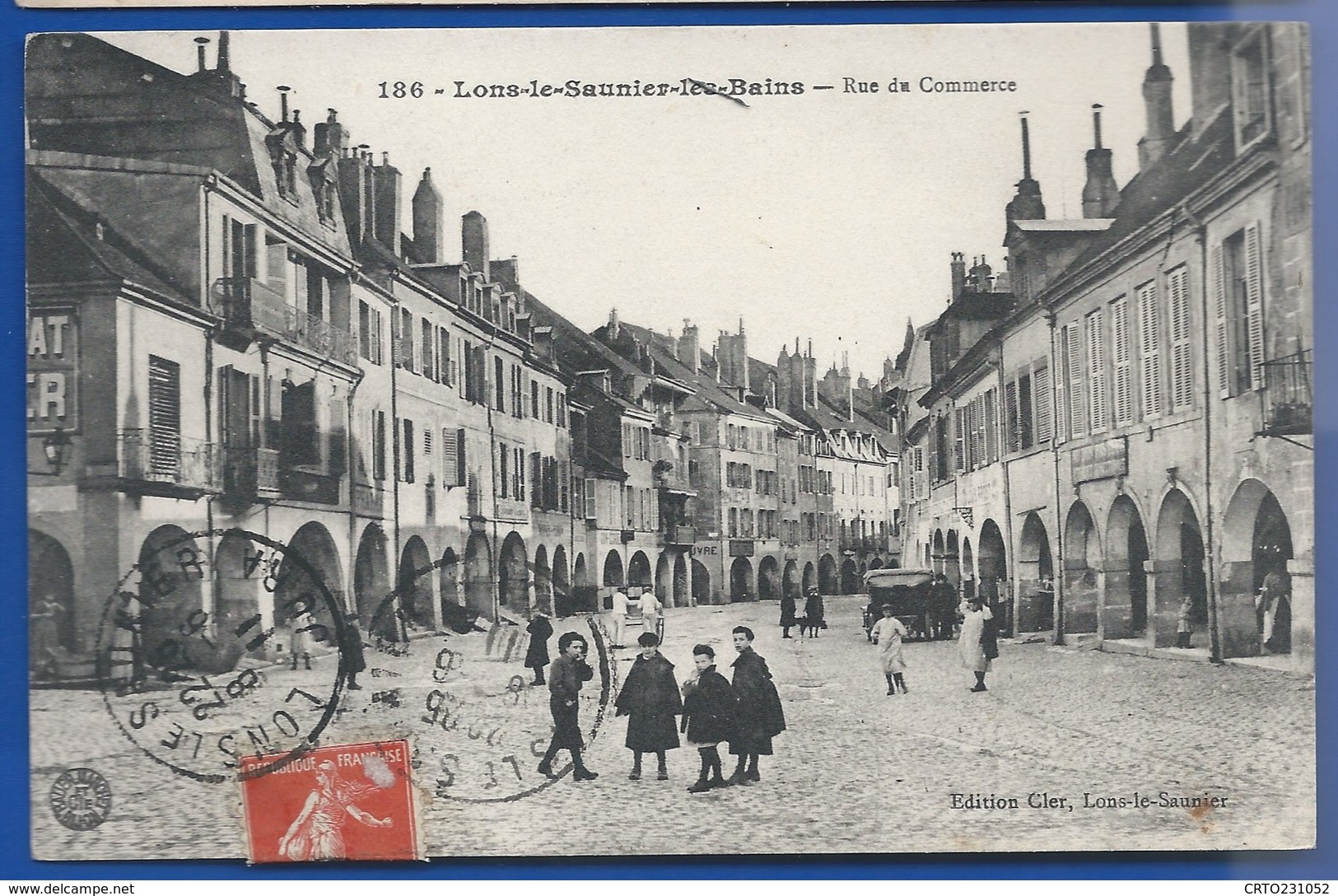 LONS-le-SAUNIER-les-BAINS    Rue Du Commerce       Animées   écrite En 1911 - Lons Le Saunier