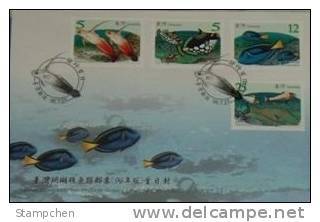FDC 2007 Taiwan Coral Reef Fish Stamps Fauna Marine Life - Fishes