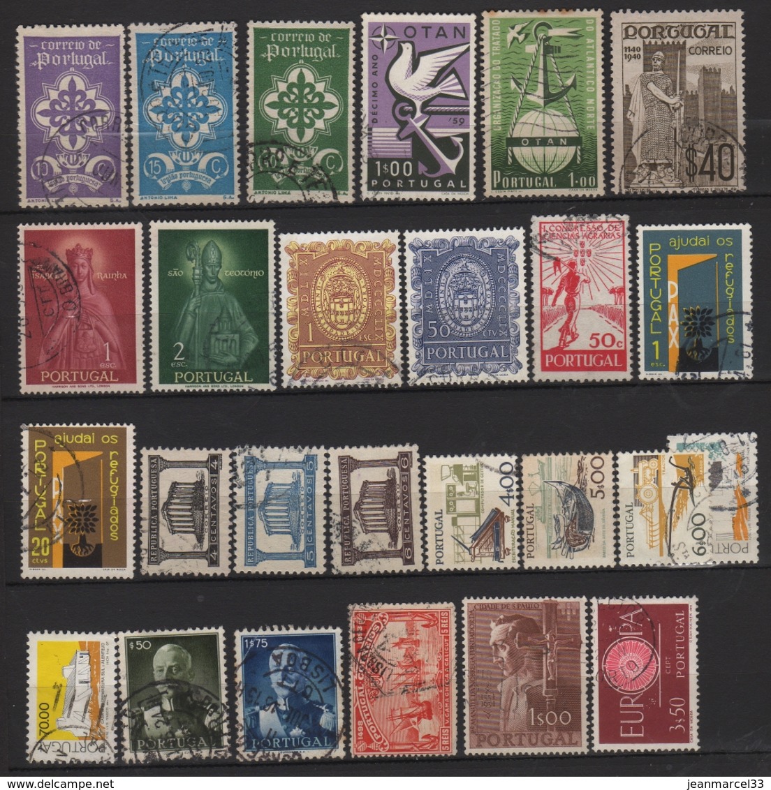 Portugal Lot De 26 Timbres Divers Oblitérés Tous Différents - Sonstige & Ohne Zuordnung