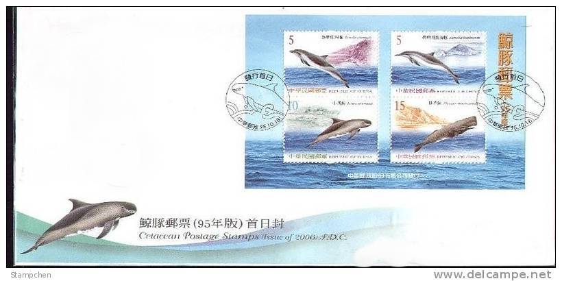 FDC 2006 Cetacean Stamps S/s Whale Dolphin Lighthouse Bridge Harbor Fish Fauna - Dolphins