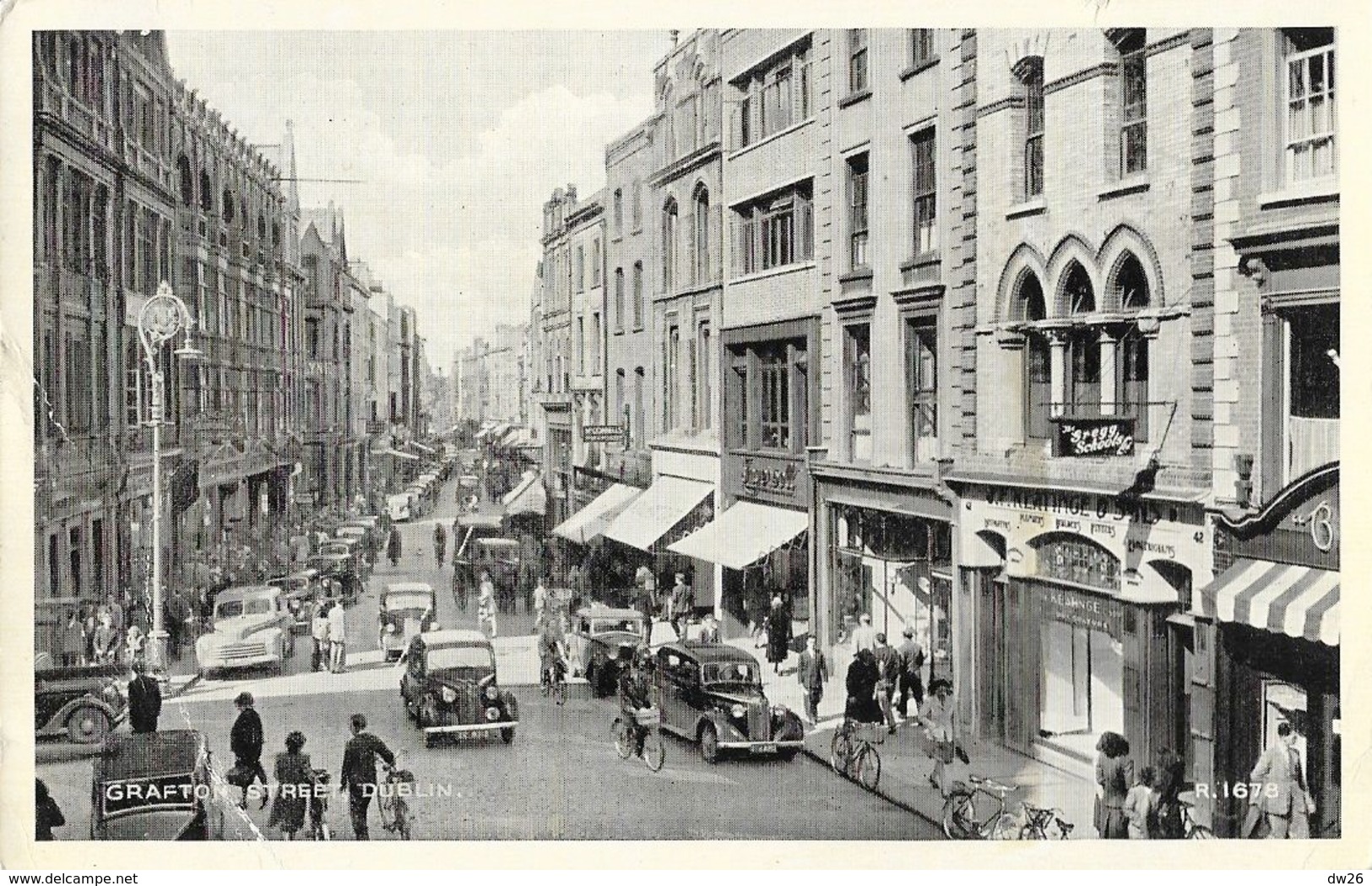 Grafton Street, Dublin En 1948 - Old Cars - Valentines Postcards N° R. 1678 - Dublin