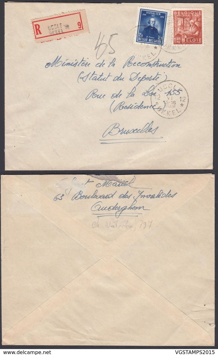 Belgique - Lettre Recommandé COB 748+762- Agence "Uccle N°12 " (DD) DC2397 - Autres & Non Classés