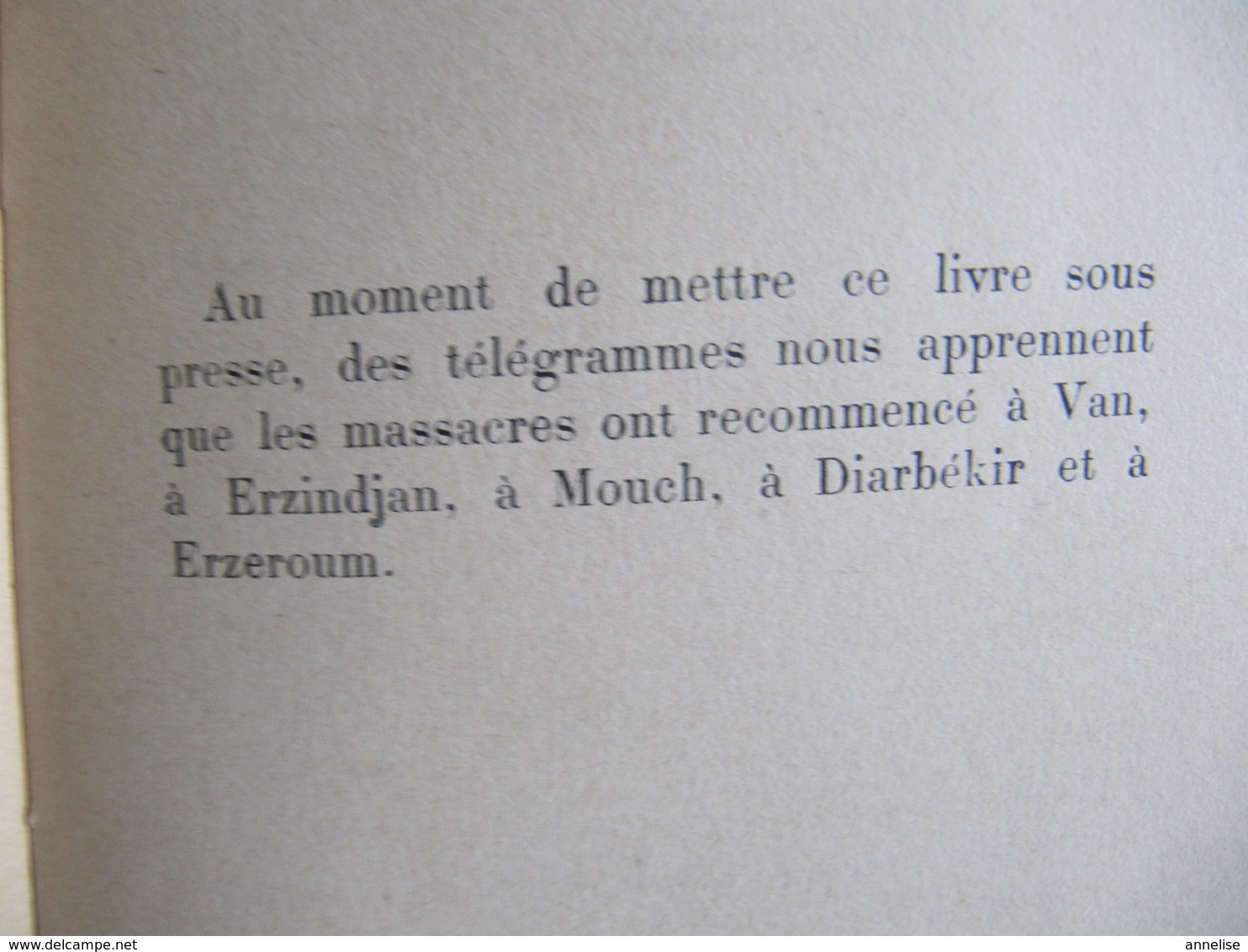 1896 "Les Massacres D'Arménie - Témoignages Des Victimes" Préface G. Clémenceau Ed Mercure De France - Histoire