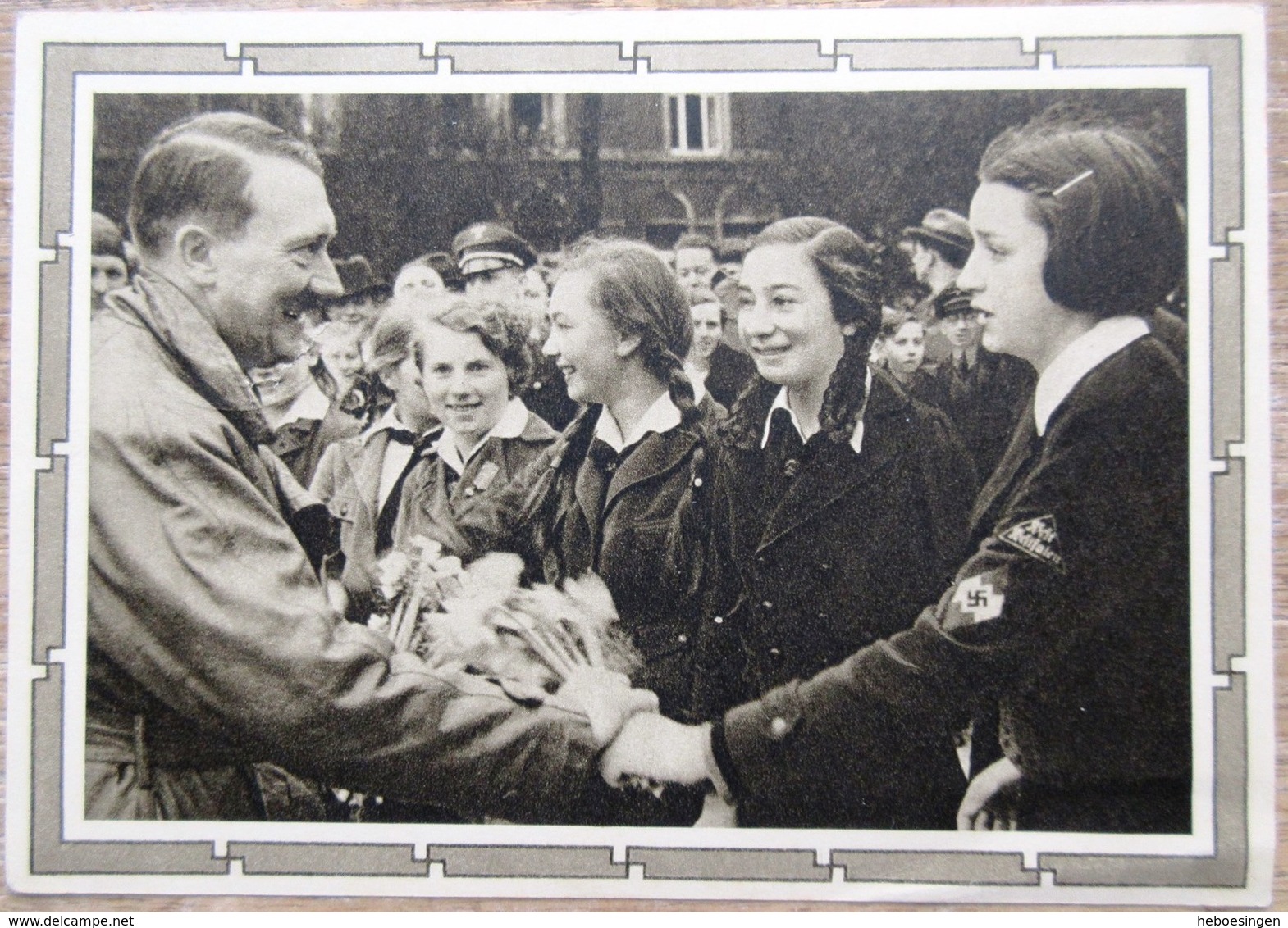 DR 1 Ganzsache 6 + 19 Pfg. Hitler Vorderseitig Bild Adolf Hitler Mit Kinder Jugendorganisation Gelaufen Regensburg - Sonstige & Ohne Zuordnung