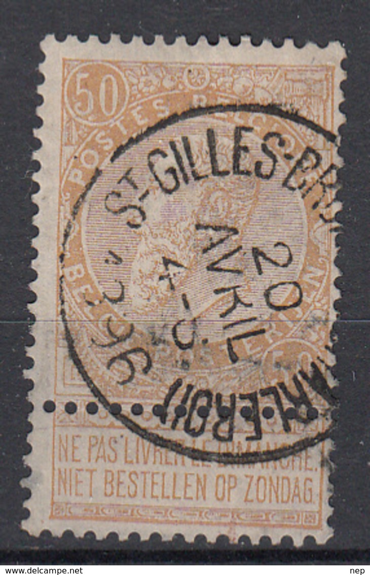 BELGIË - OPB - 1893/00 - Nr 62 (ST. GILLIS - BRUX. (CH. DE CHARLEOY)) - 1893-1900 Fine Barbe