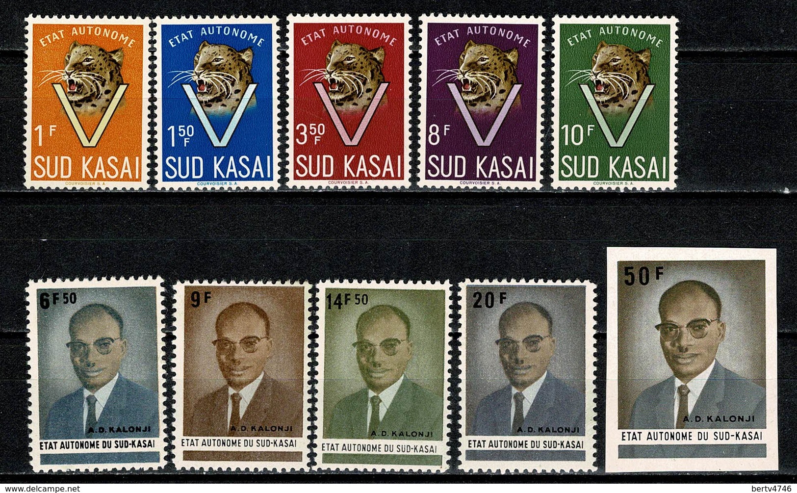 Sud Kasaï 1961 - 20/24**, 25/28**, 29** MNH - Sud-Kasaï