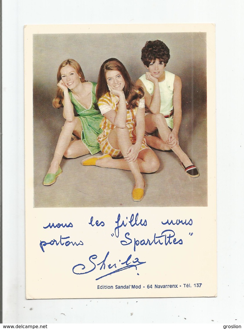 SHEILA CARTE PUBLICITAIRE SANDAL'MOD "SPARTILLES" - Chanteurs & Musiciens