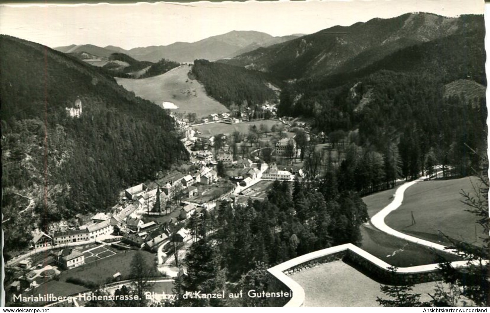 007554  Mariahilfberg Höhenstrasse - Blick V. D. Kanzel Auf Gutenstein - Gutenstein