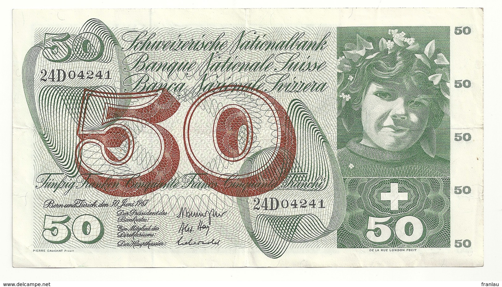 Suisse 50 Francs 1967 - Svizzera