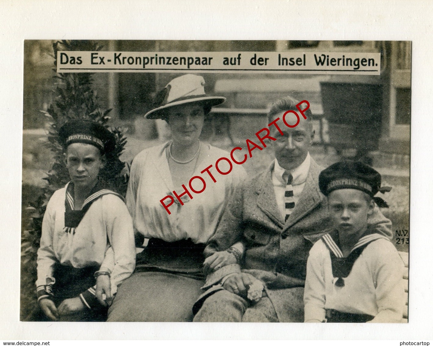 WIERINGEN-EX Kronprinzenpaar Allemand-Insel-Politique-Grosse PHOTO Allemande-N.V.E. - Autres & Non Classés